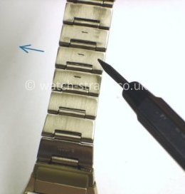 Casio Watch Straps Metal Bracelet Link Removal: Link pin removal